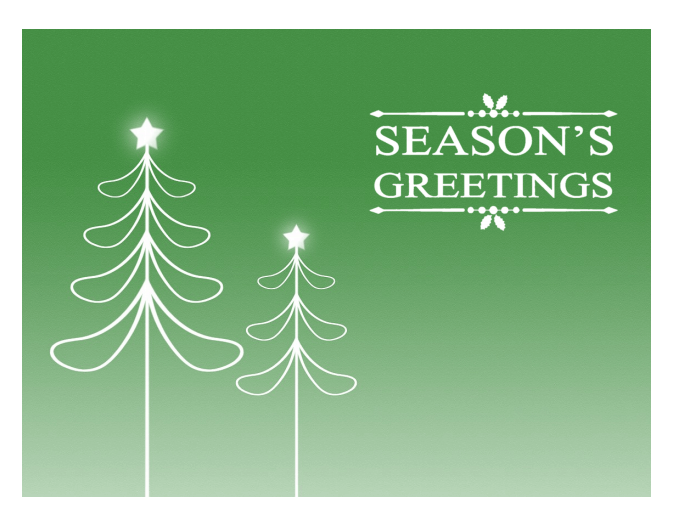 Christmas Tree Season’s Greetings Card