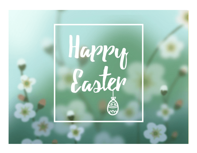 Happy Easter Flowers Greeting Card