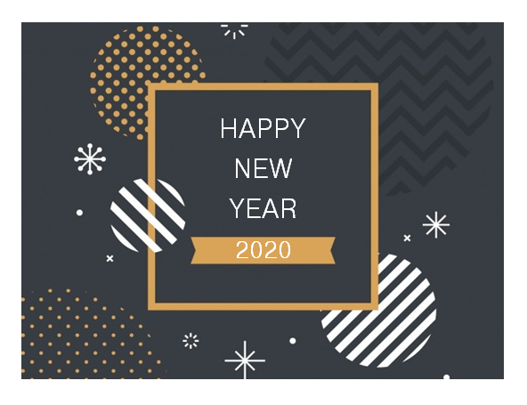 Happy New Year Gold Greeting Card