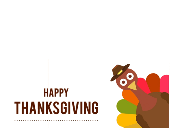 Happy Thanksgiving Turkey Greeting Card