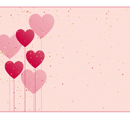 Valentine's Day Heart Balloons Greeting Card
