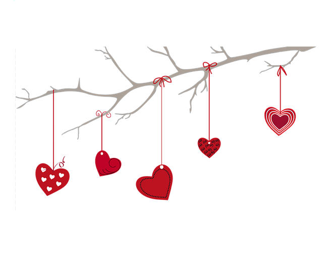 Valentine’s Day Ornaments Greeting Card