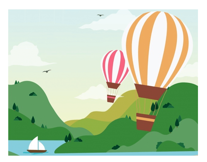Hot Air Balloon Greeting Card