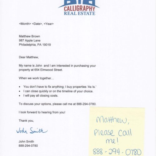 Work Together Investor Signature Letter