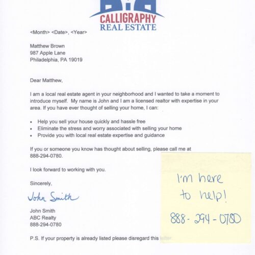 Introduction Real Estate Signature Letter