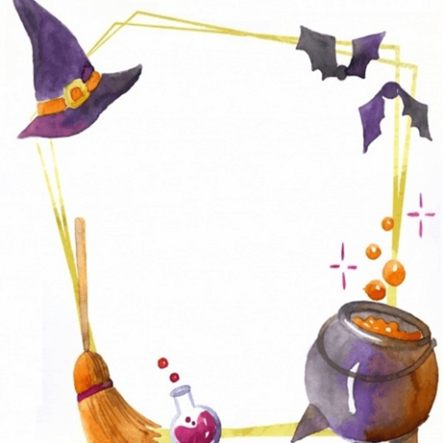 Halloween Witch Hat Stationery