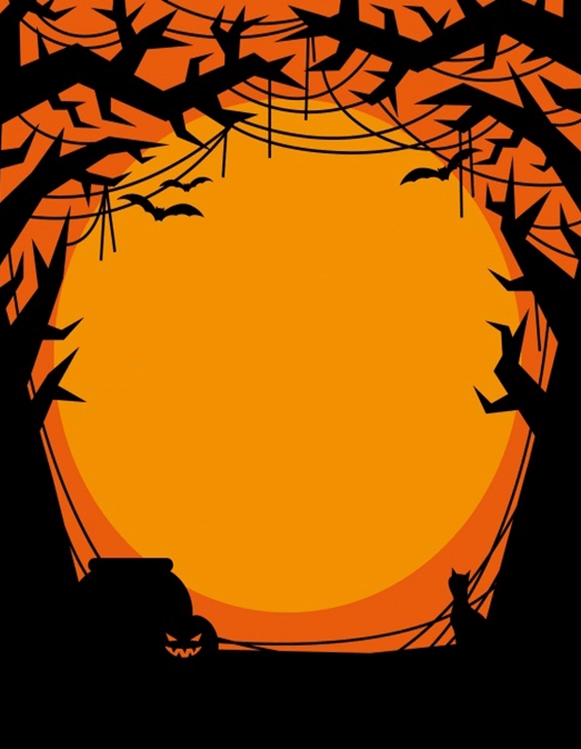 Halloween Forest Silhouette Stationery