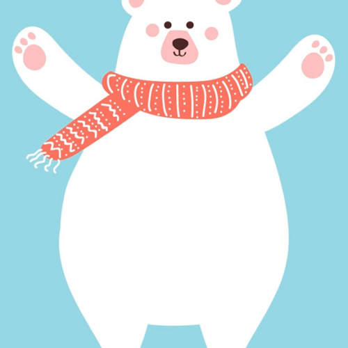 Winter Polar Bear Stationery