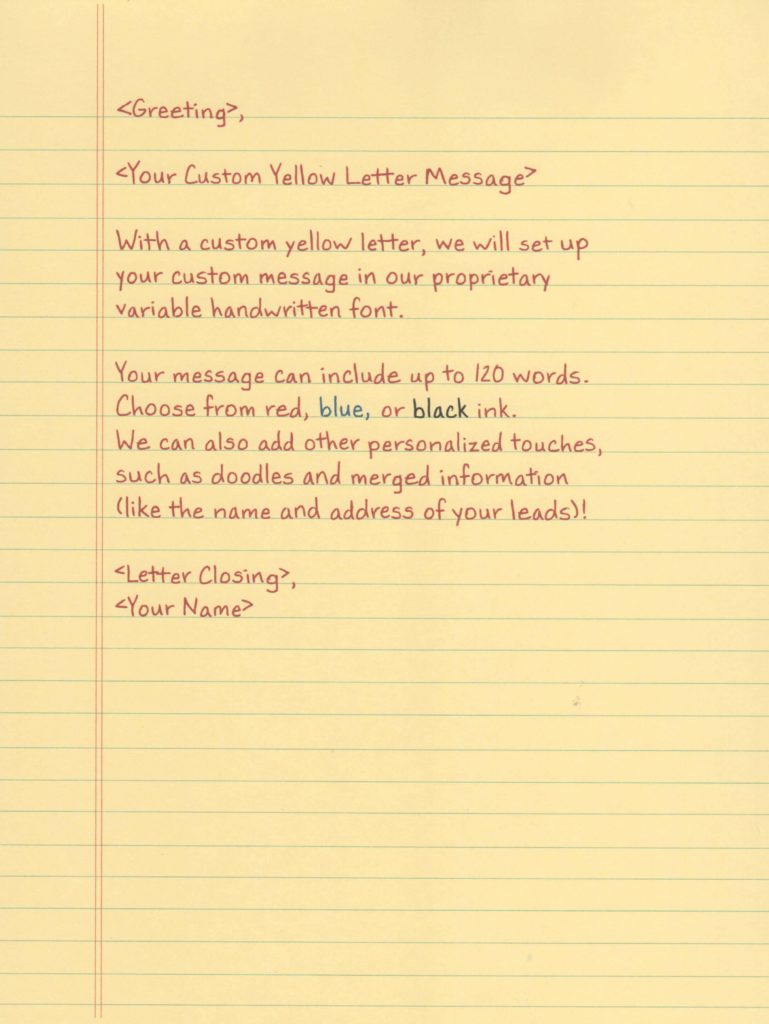 Sample Letter To Homeowner To Buy Their House from www.yellowletterscomplete.com