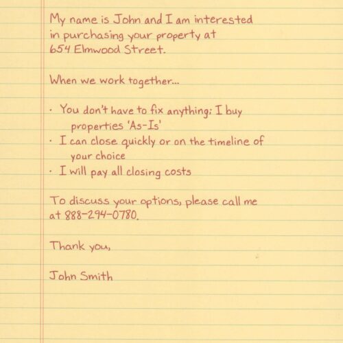Cash Buyer - Work Together Investor Yellow Letter