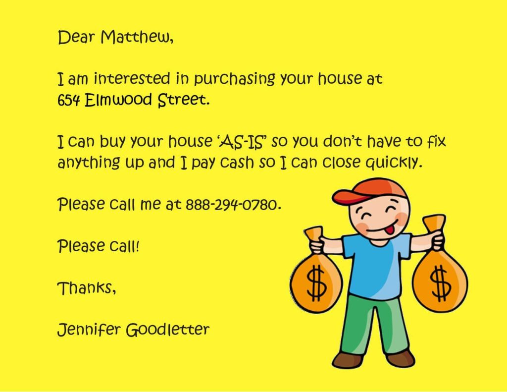 Buy House As-Is – Cash Man Emoji Postcard