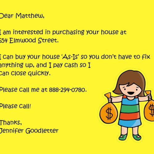 Buy House As-Is - Cash Woman Emoji Postcard