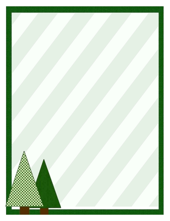 Holiday Pine Trees Stationery
