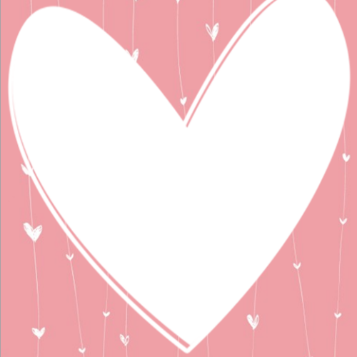 Valentine's Day White Heart Stationery