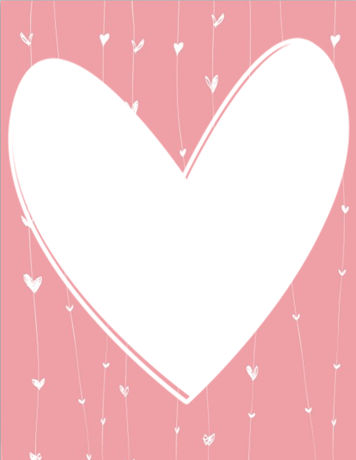 Valentine’s Day White Heart Stationery