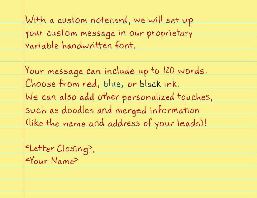 Custom Notecard