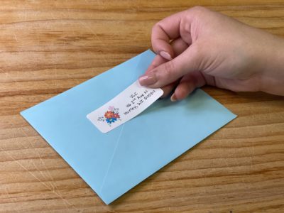 Blue Envelope with Return Label