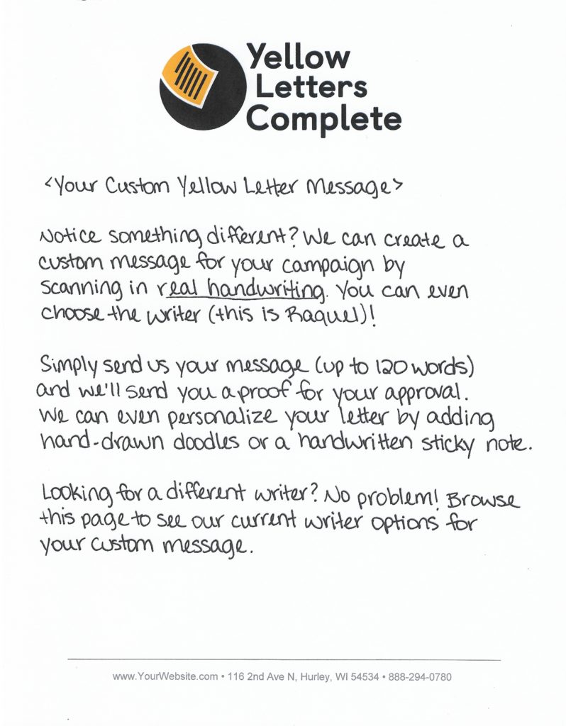 Choose Your Writer Custom White Letter – Raquel