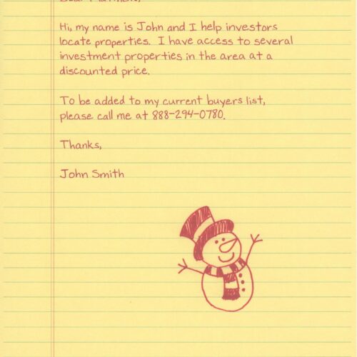 Add to Buyers List - Snowman Doodle