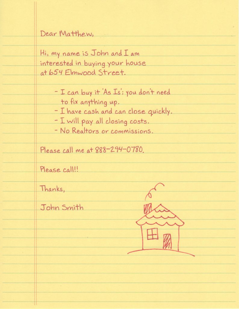 Investor – Cash Buyer with Bullet Points – House Doodle