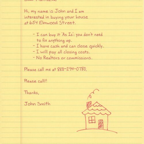 Investor - Cash Buyer with Bullet Points - House Doodle