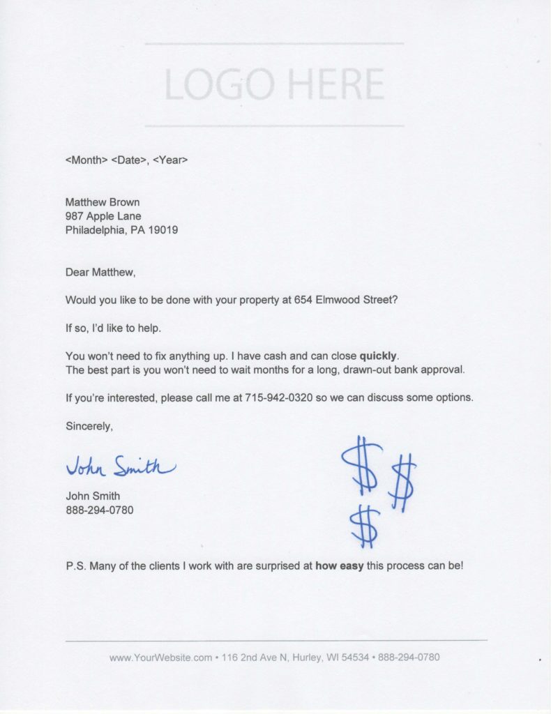 Investor – Done with Your Property – Money Sign Doodle