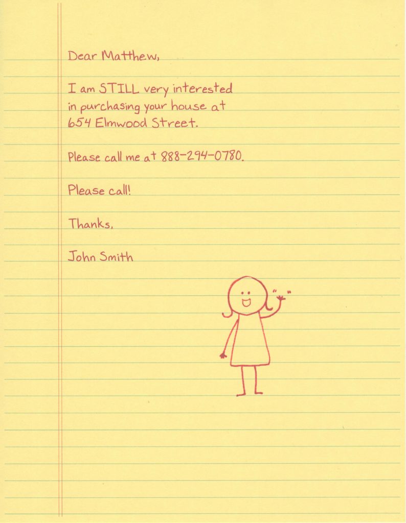 Investor – Follow-Up Still Interested – Waving Woman Doodle