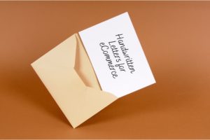 envelope with letter that says handwritten marketing letters for eCommerce
