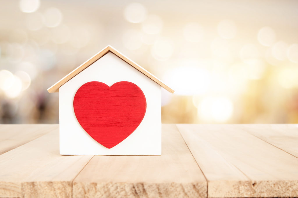 Valentine’s Day Heart House Greeting Card