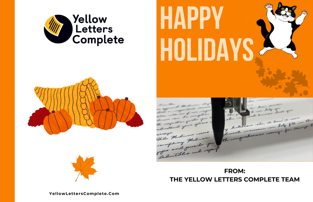 Captivating Holiday Letters, Wedding Invitations, and Heartfelt Thank-Yous with Yellow Letters Complete