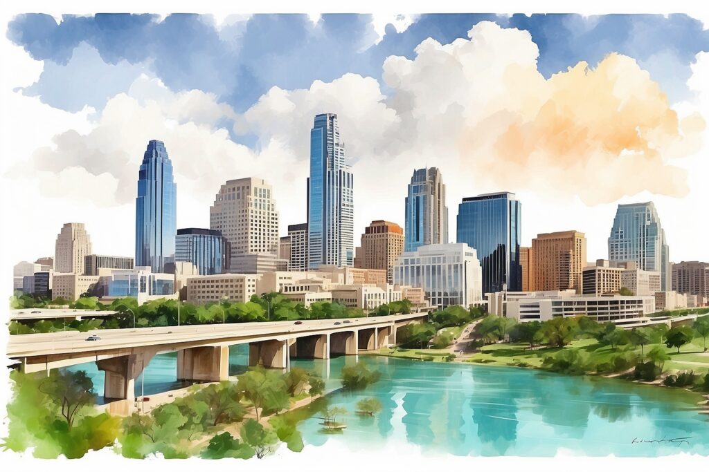 Austin Texas City Skyline