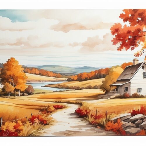 Fall Farmland Minnesota Greeting Card