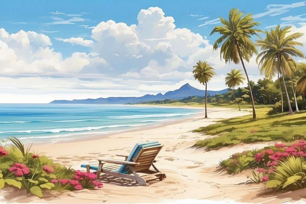 Florida Beach Holiday Vacation Card