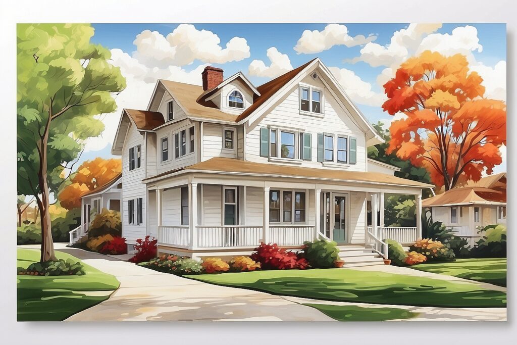 New Jersey Vintage Real Estate Greeting Card