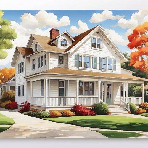 New Jersey Vintage Real Estate Greeting Card