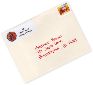 Envelope With Address Written In Red Ink, Addressed To Matthew Brown In Philadelphia, Pa