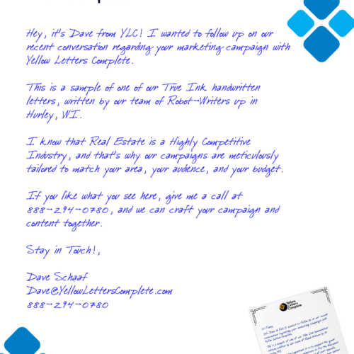 Yellow Letters Complete Basic True Ink Marketing Letter