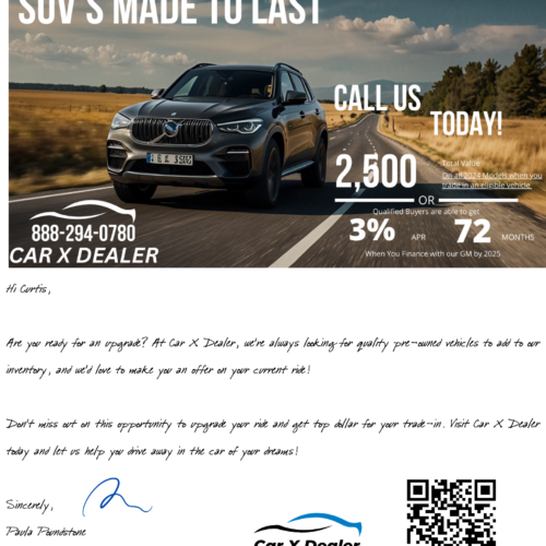 Midwest SUV Dealer Letterhead