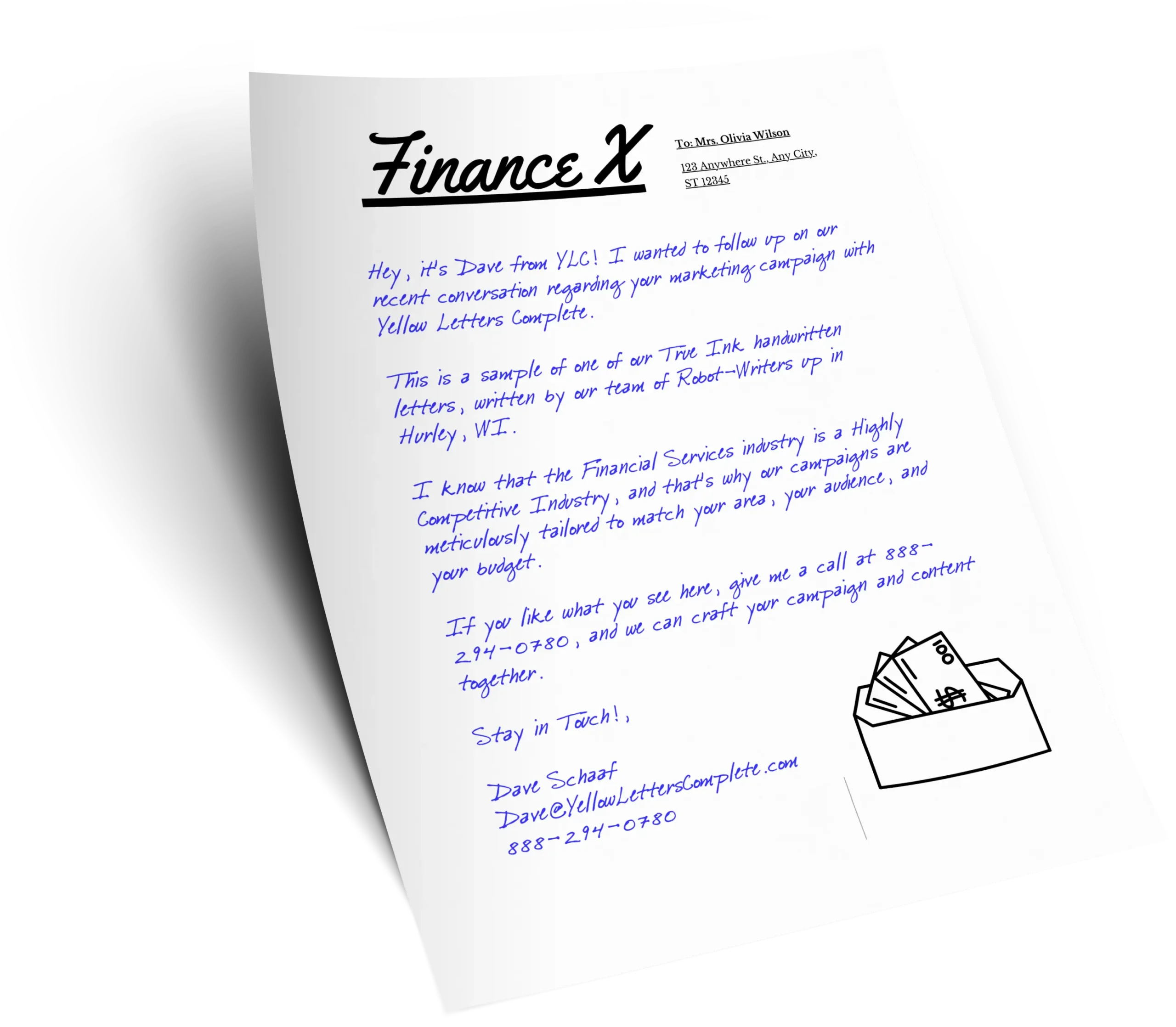 Eye-catching Robot-Written Mailers