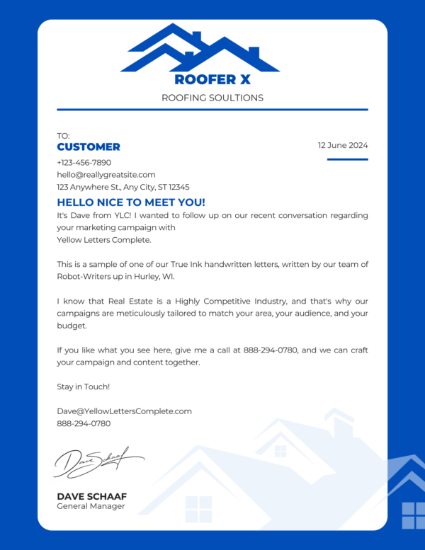 Bordered Roofer Letterhead