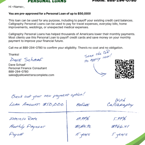 Personal Loans Mailer